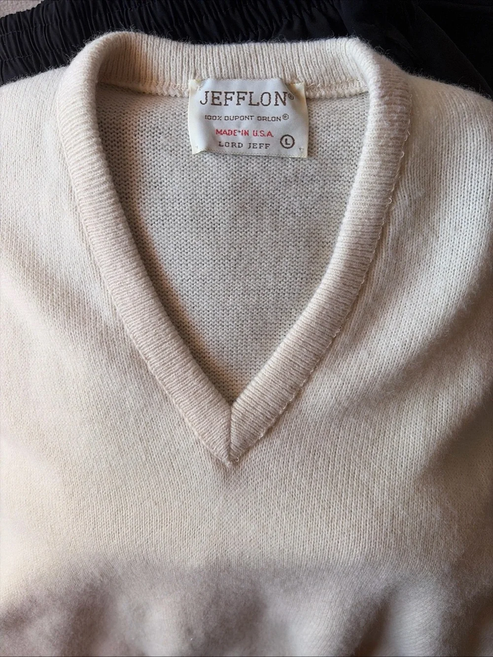 Men's V-Neck Sweater in Cream — Lightweight Everyday Knit